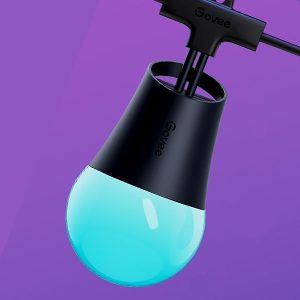 Govee Smart Outdoor String Lights 144FT – Alexa Compatible Patio Lights with Dimmable Warm White Bulbs & 47 Scene Modes