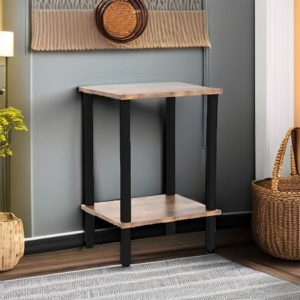 Tutotak End Table Set Of 2 – 2-tier Storage Shelf Nightstands: