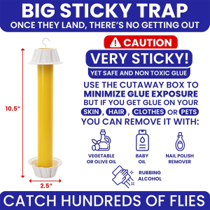 Fly Stick Sticky Fly Traps for Indoors Outdoor 6pk