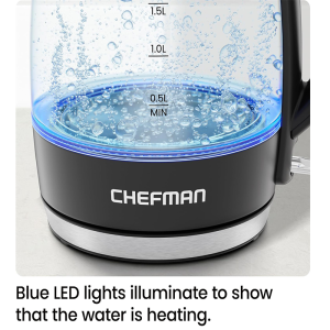 Chefman 1.8L Electric Glass Kettle