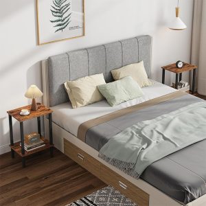 Tutotak End Table Set Of 2 – 2-tier Storage Shelf Nightstands:
