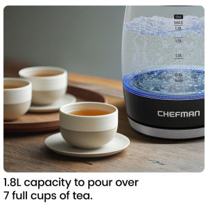Chefman 1.8L Electric Glass Kettle