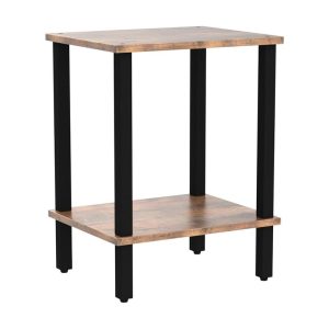 Tutotak End Table Set Of 2 – 2-tier Storage Shelf Nightstands: