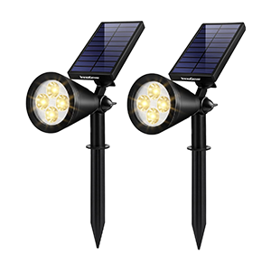 InnoGear Solar Lights Outdoor (6 Pack) – Waterproof Warm White Garden Spotlights for Pathways, Walls & Landscape Lighting
